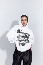LONG DAY WHITE BOXY HOODIE - obrazek 2